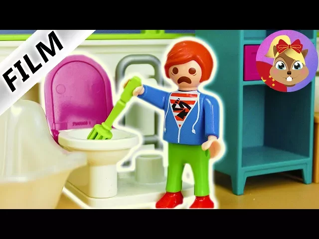摩比游戏 playmobil 玩偶影片 小尤的惩罚 收拾屋子